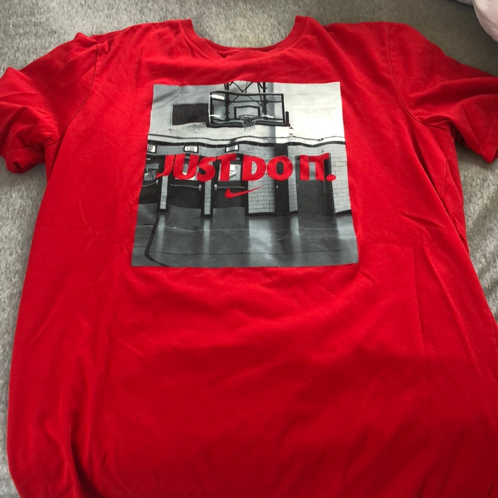 Red Nike just do it T-shirt